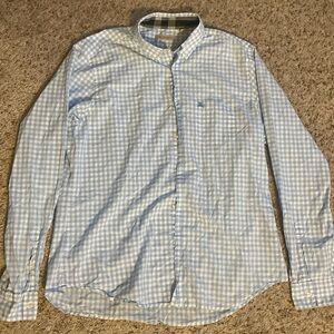 BURBERRY BRIT Blue Plaid Button-Up